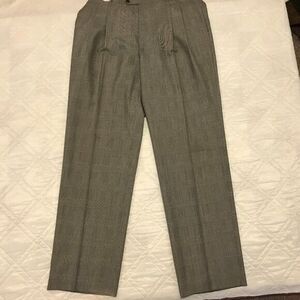 Christopher Hayes‎ black white checked dress pants 38X34